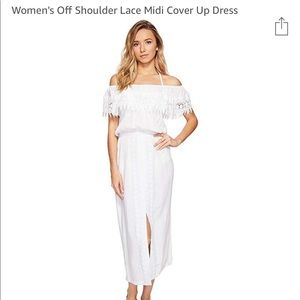 La Blanca Off the Shoulder White Dress